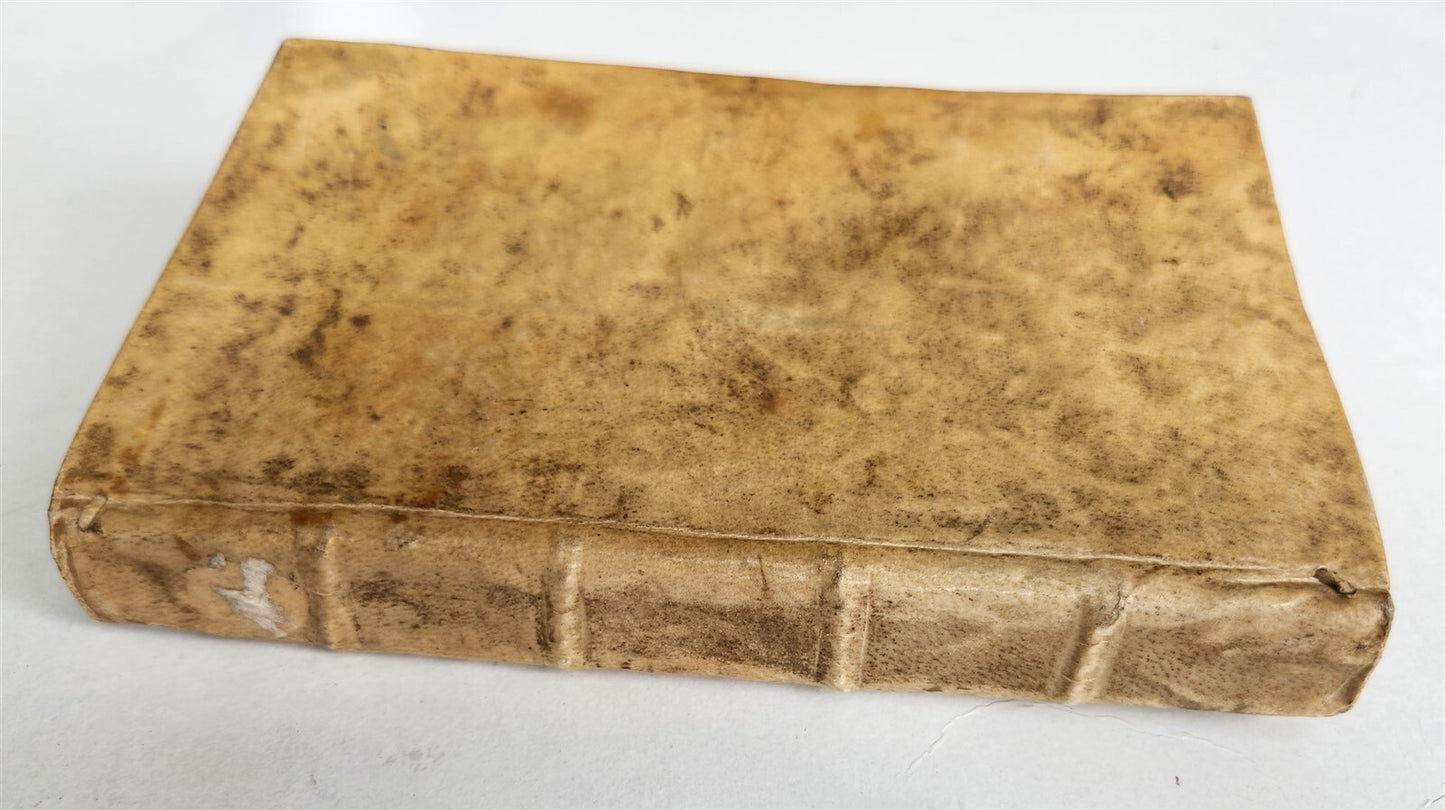 1824 EUCLID GEOMETRY antique ILLUSTRATED vellum binding