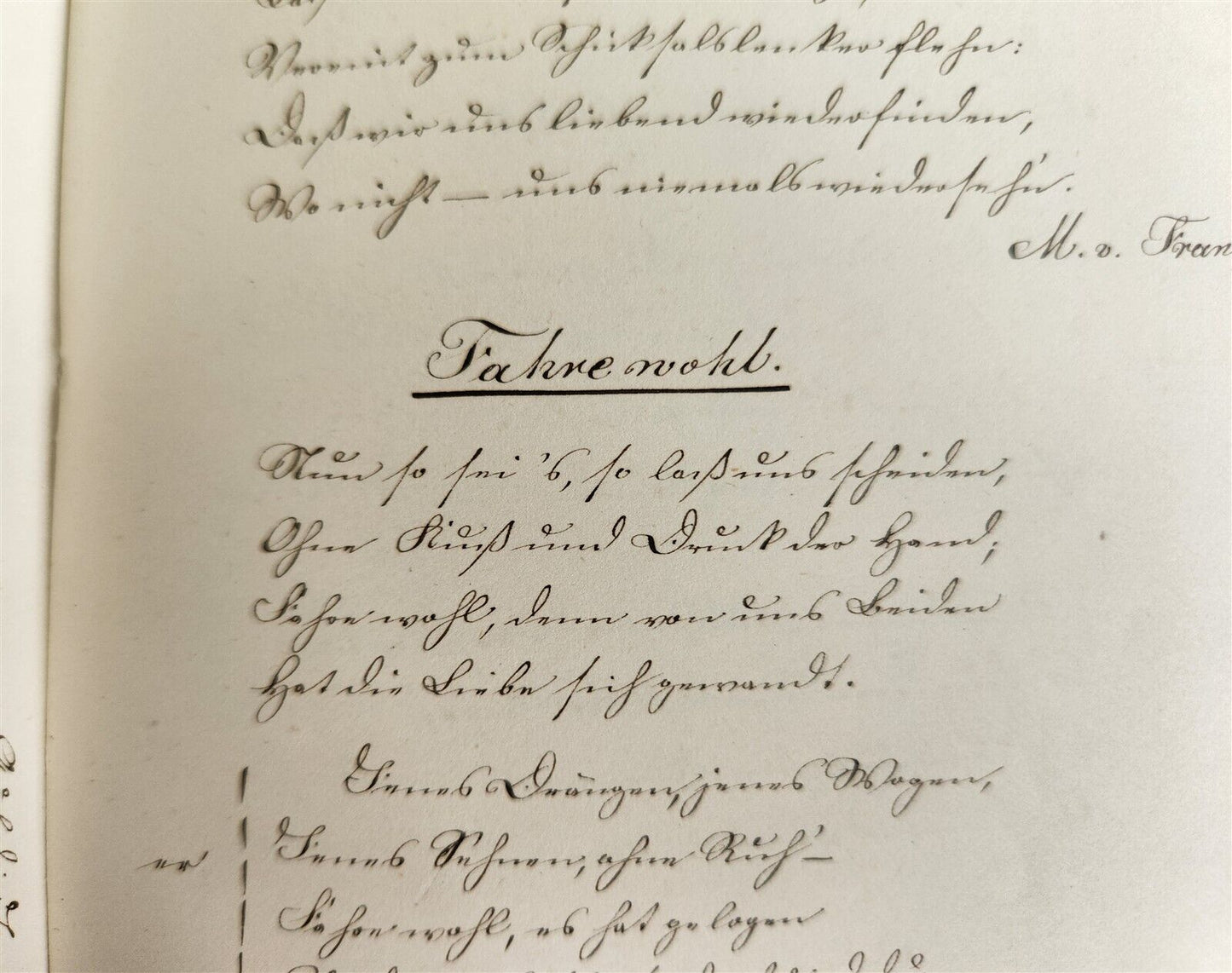 1880s ALBUM AMICORUM - MANUSCRIPT BOOK in GERMAN POETRY antique 166 pages