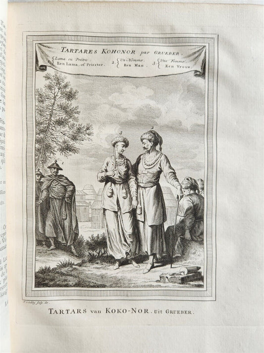 1749 TRAVELS TO CENTRAL ASIA & CHINA antique Histoire generale des voyages vol.9