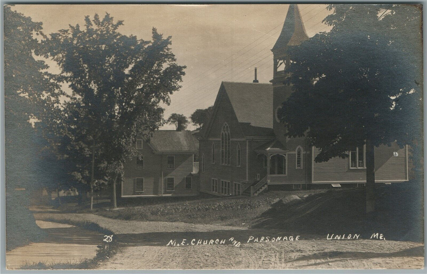 UNION ME M.E. CHURCH ANTIQUE REAL PHOTO POSTCARD RPPC