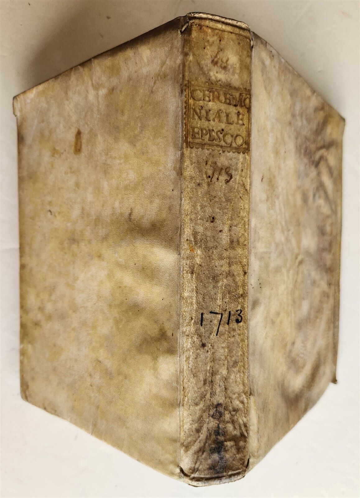 1713 CEREMONIALE EPISCOPORUM antique ILLUSTRATED VELLUM BINDING