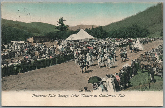 SHELBURNE FALLS GRANGE MA ANTIQUE POSTCARD