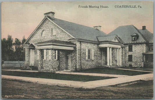 COATESVILLE PA FRIEND'S MEETING HOUSE ANTIQUE POSTCARD