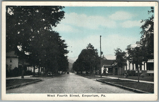 EMPORIUM PA WEST FOURTH STREET ANTIQUE POSTCARD
