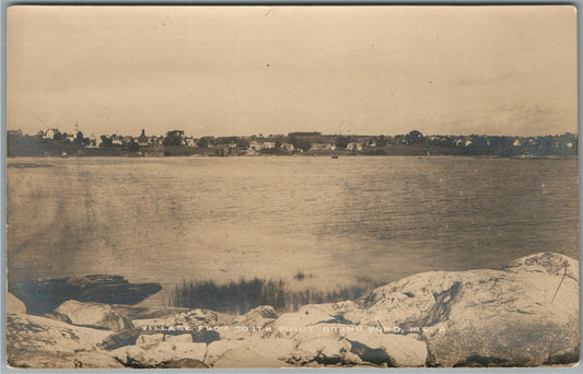 ROUND POND ME VILLAGE ANTIQUE REAL PHOTO POSTCARD RPPC