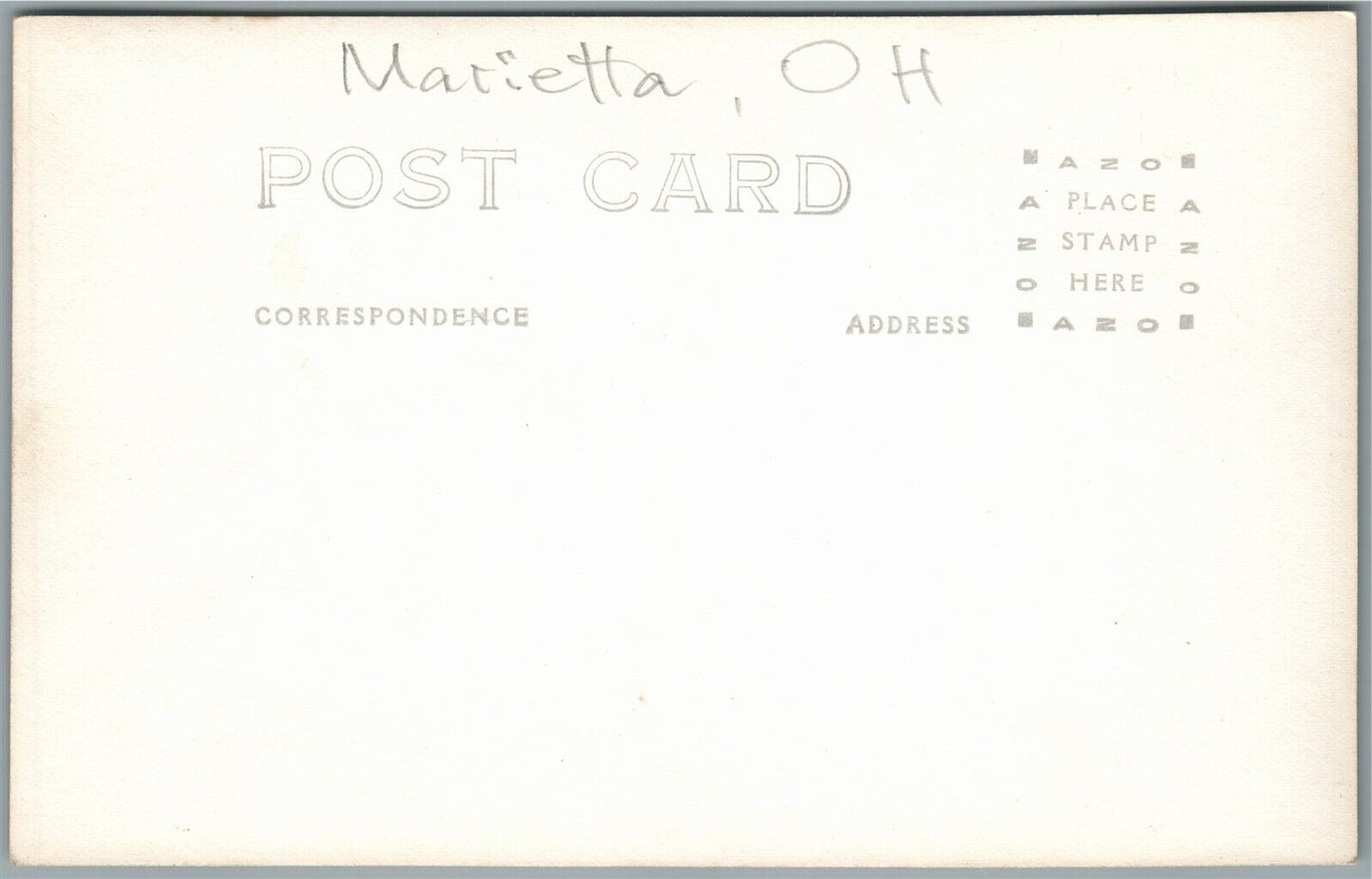 MARIETTA OH FLOOD PUTNAM STREET ANTIQUE REAL PHOTO POSTCARD RPPC