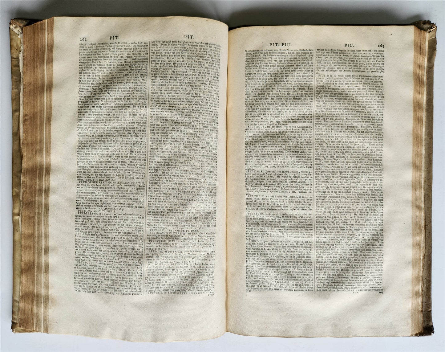 1733 HISTORICAL GEOGRAPHICAL GENEALOGICAL DICTIONARY 7 VOLS antique VELLUM FOLIO
