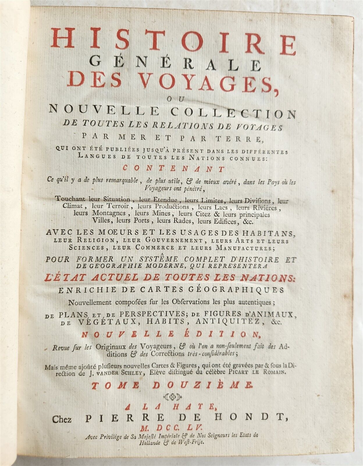 1755 TRAVELS TO EAST INDIES SIAM antique Histoire generale des voyages ILLUSTR.