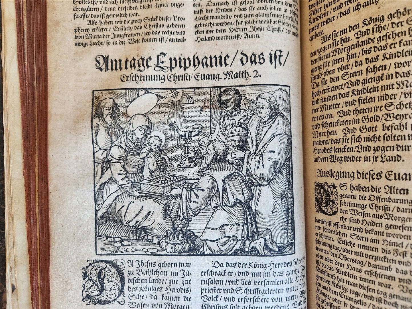 1583 ILLUSTRATED POSTILLA antique 80 WOODCUTS CRANACH SCHOOL ARTIST