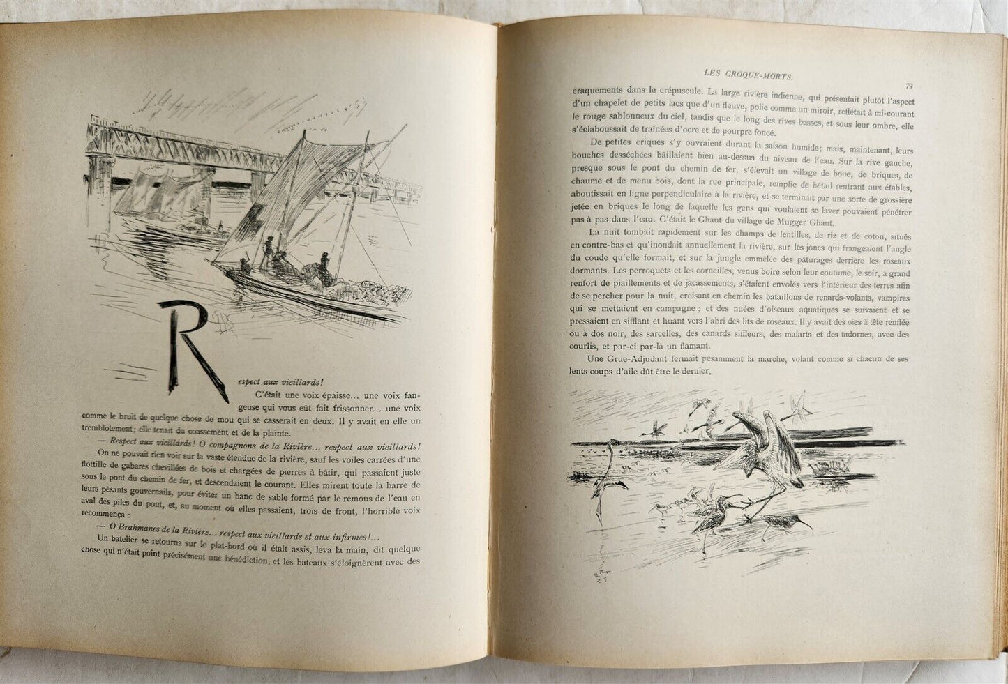 1925-1938 JUNGLE BOOK by KIPLING antique 2 VOLS ILLUSTRATED by Roger Reboussin