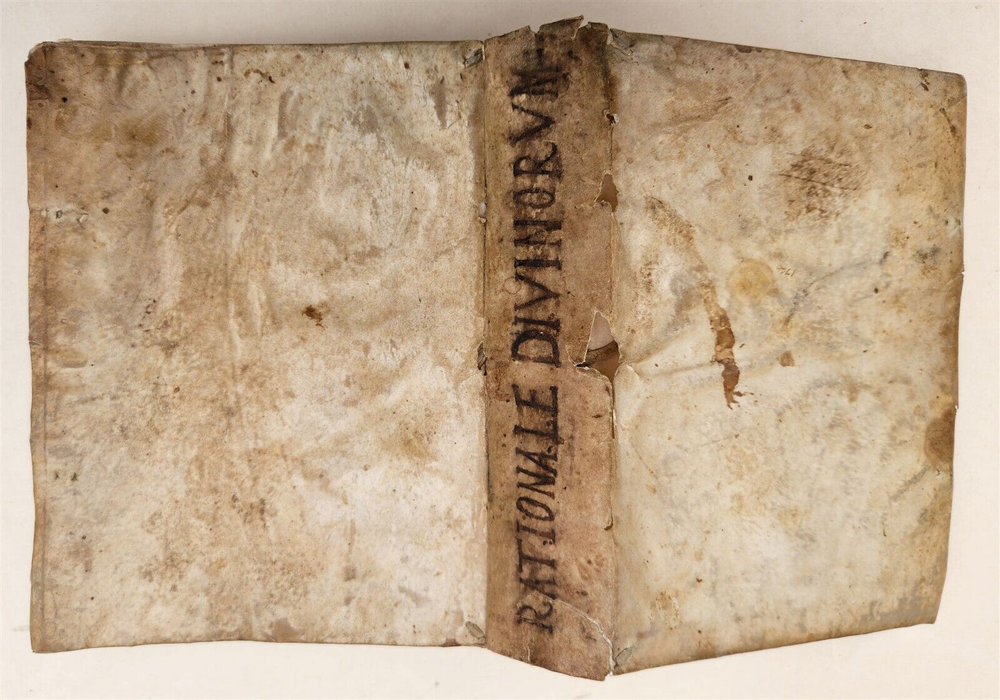 1568 RATIONALE DIVINORUM by Guilelmus Durantus antique VELLUM in LATIN 16th CENT