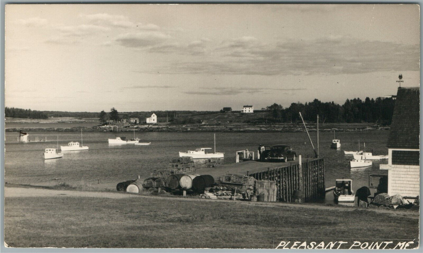PLEASANT POINT ME CUSHING ANTIQUE REAL PHOTO POSTCARD RPPC