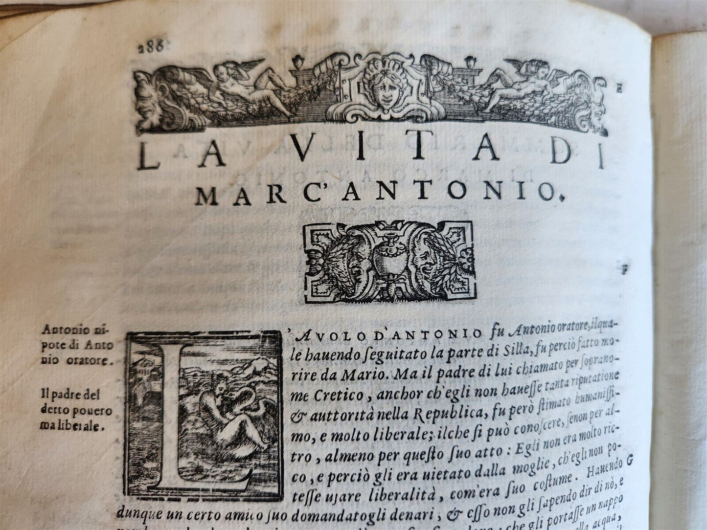 1566 LIFE of PLUTARCH 2 VOLUMES antique in ITALIAN 16th CENTURY VELLUM BOUND