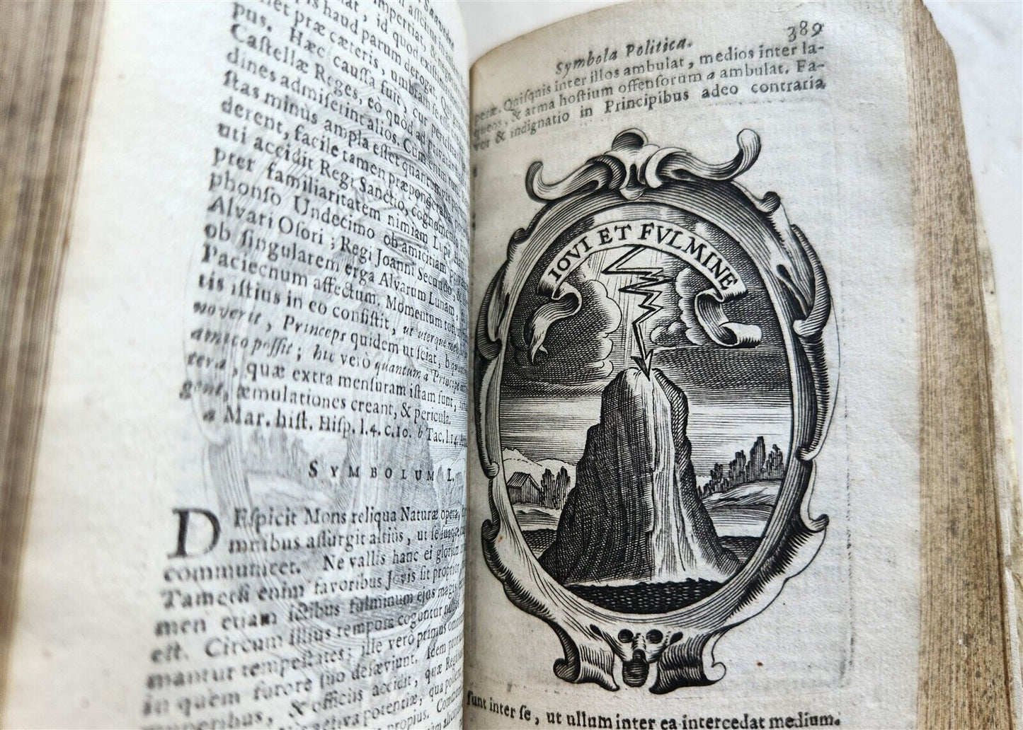 1659 EMBLEMATA by SAAVEDRA FAJARDO antique VELLUM BINDING ILLUSTRATED