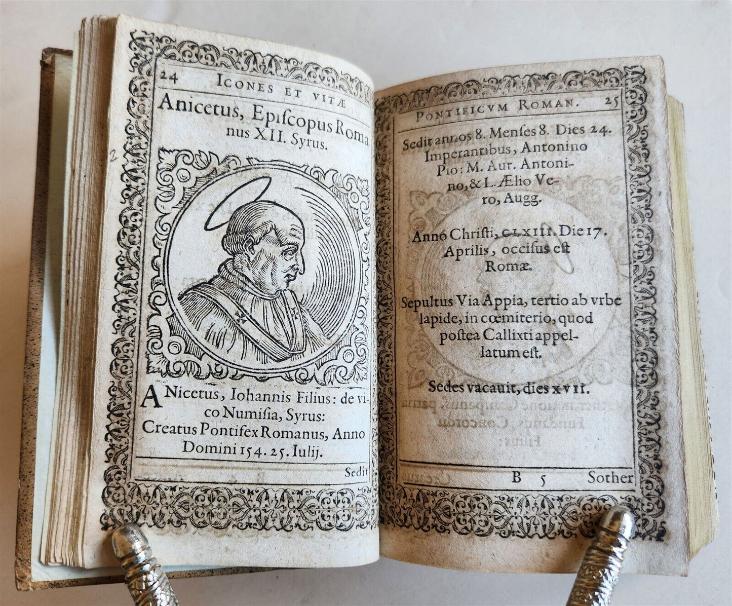 1602 ICONES & VITAE PAPARUM antique 300 WOODCUT ILLUSTRATIONS of POPES