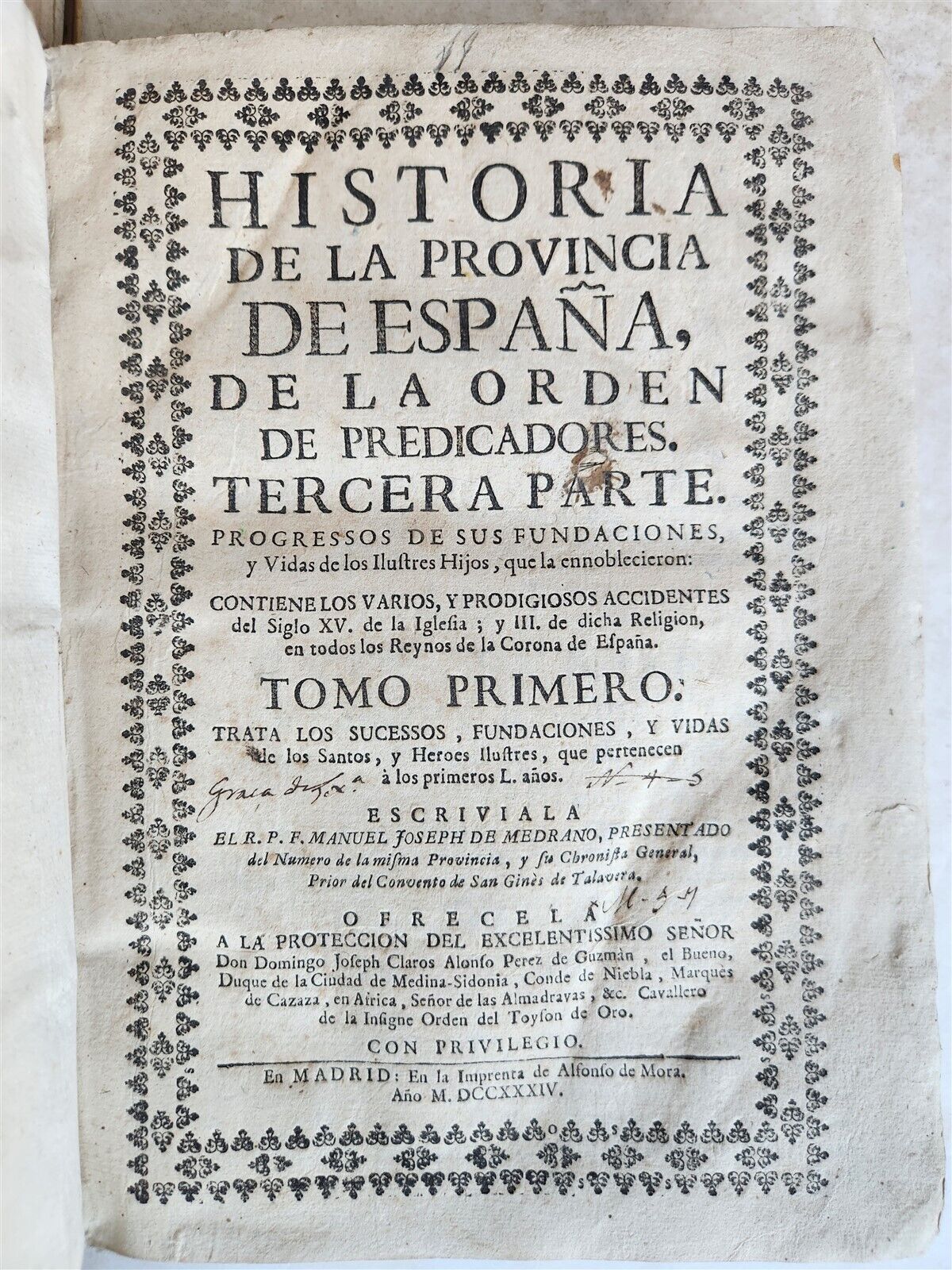 1725-34 HISTORY of SPAIN 5 VOLUMES antique VELLUM BOUND in SPANISH