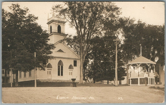 HARTLAND ME CHURCH ANTIQUE REAL PHOTO POSTCARD RPPC
