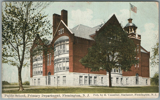 FLEMINGTON NJ PUBLIC SCHOOL ANTIQUE POSTCARD