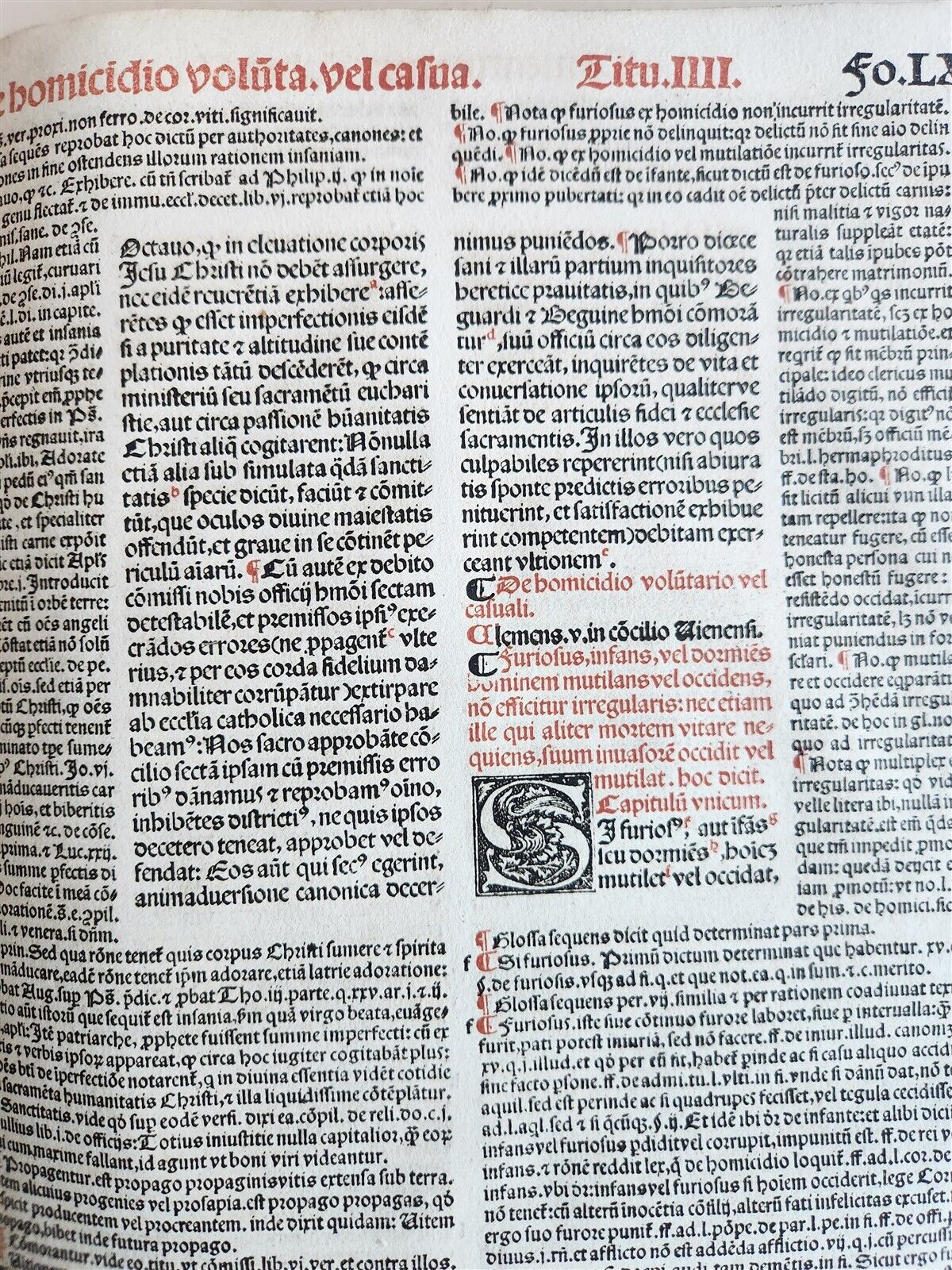 1537 POST-INCUNABULA CANON LAWS antique FOLIO 16th CENTURY
