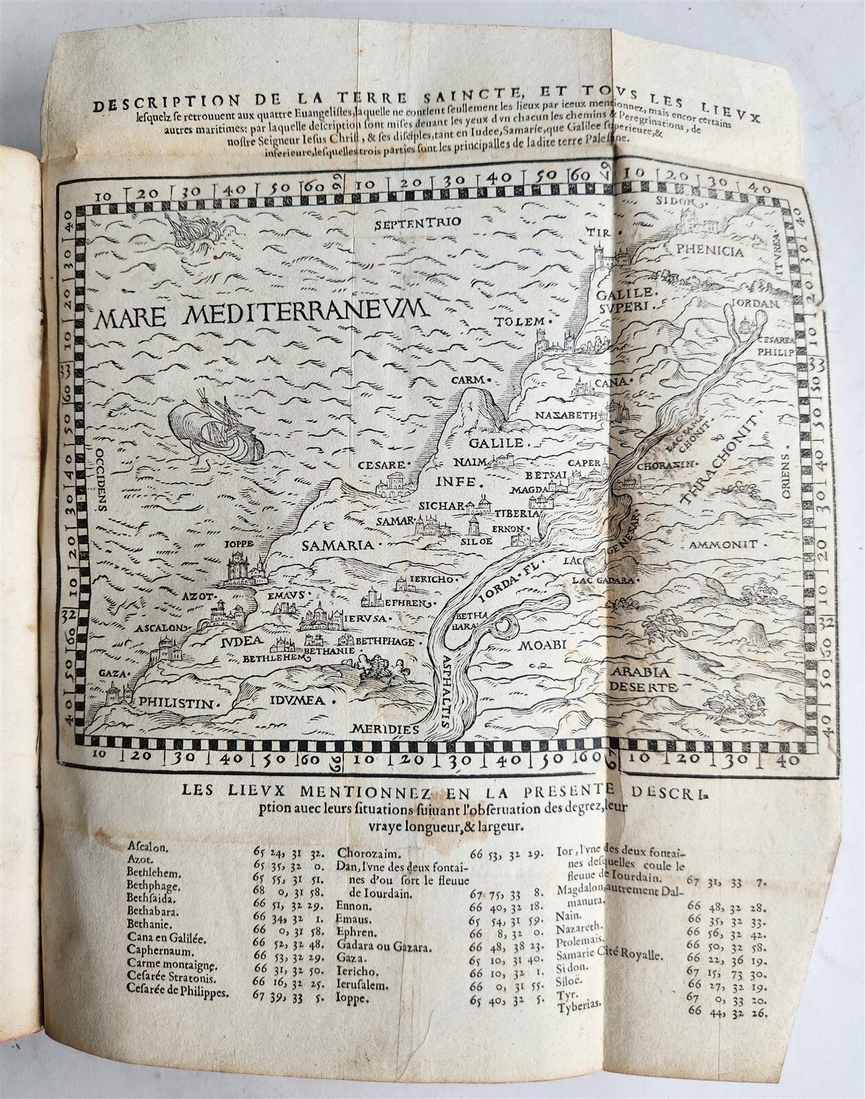 1573 VOYAGE to JERUSALEM & HOLY LAND PLACES antique FULLY ILLUSTRATED w/ MAPS