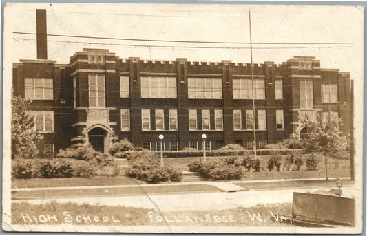 FOLLANSBEE WV HIGH SCHOOL VINTAGE REAL PHOTO POSTCARD RPPC