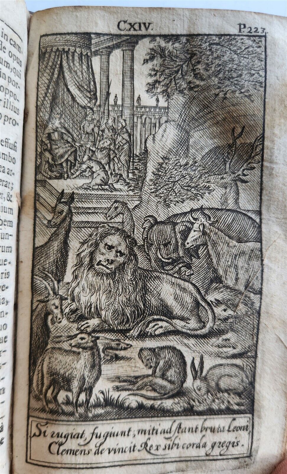 1724 ILLUSTRATED POLITICAL NOVEL antique Joannis Barclaii Argenis