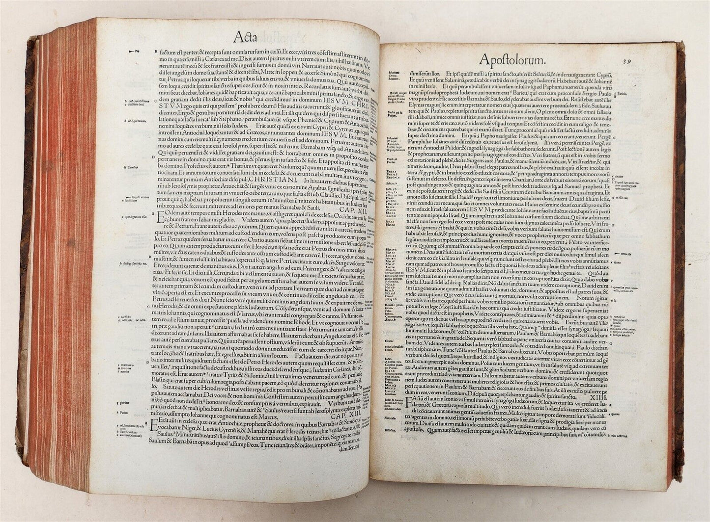 1537 BIBLE in LATIN antique FOLIO BIBLIA BREVES IN AEDEM ANNOTATIONES 16th CENT.