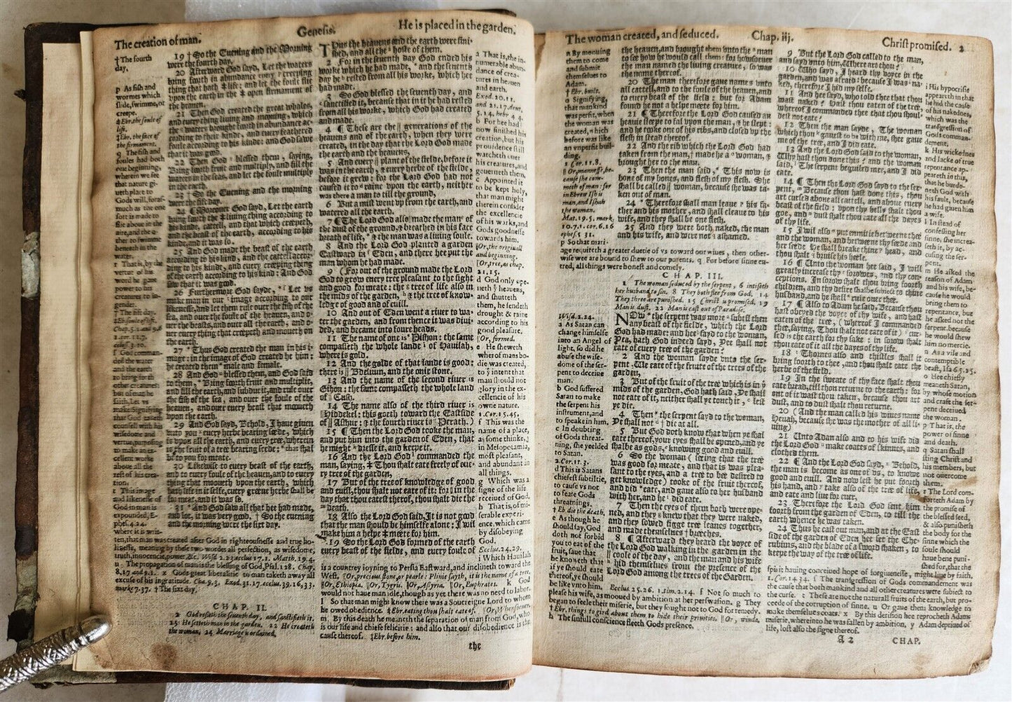 1608 BREECHES BIBLE in ENGLISH antique Old & New Testament LONDON ROBERT BARKER