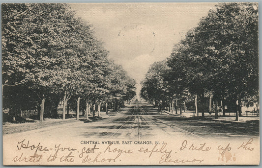 EAST ORANGE NJ CENTRAL AVENUE ANTIQUE POSTCARD