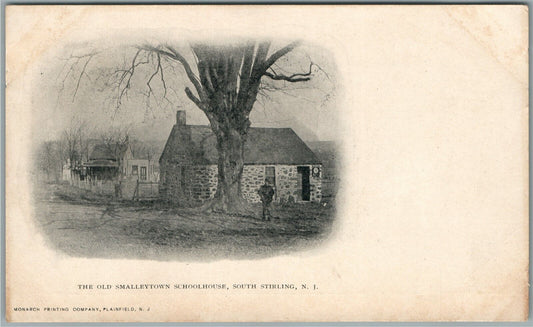 SOUTH STIRLING NJ OLD SMOLLEYTOWN SCHOOLHOUSE ANTIQUE POSTCARD