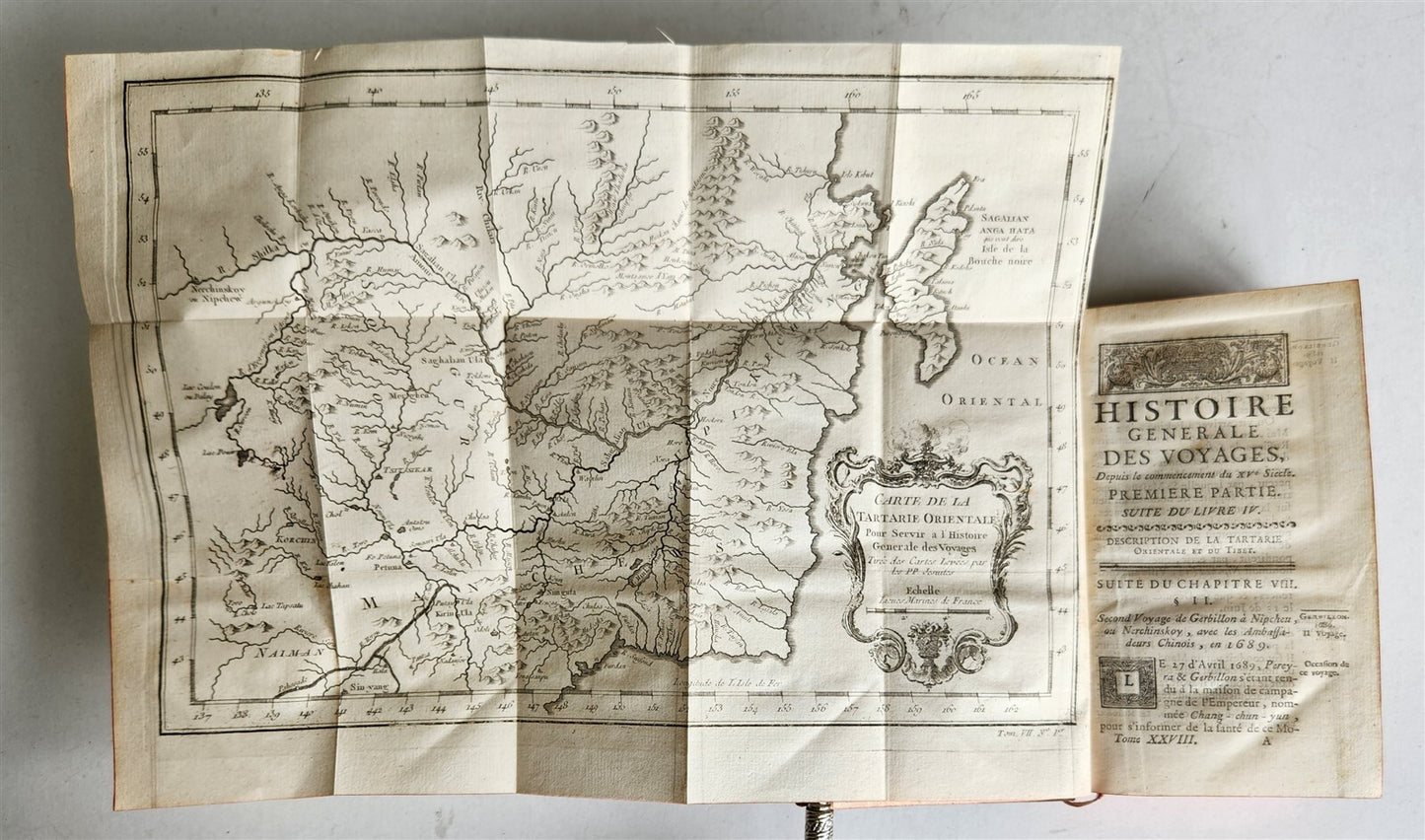 1749 HISTOIRE des VOYAGES antique vol. 28 illustrated CHINA TRAVELS