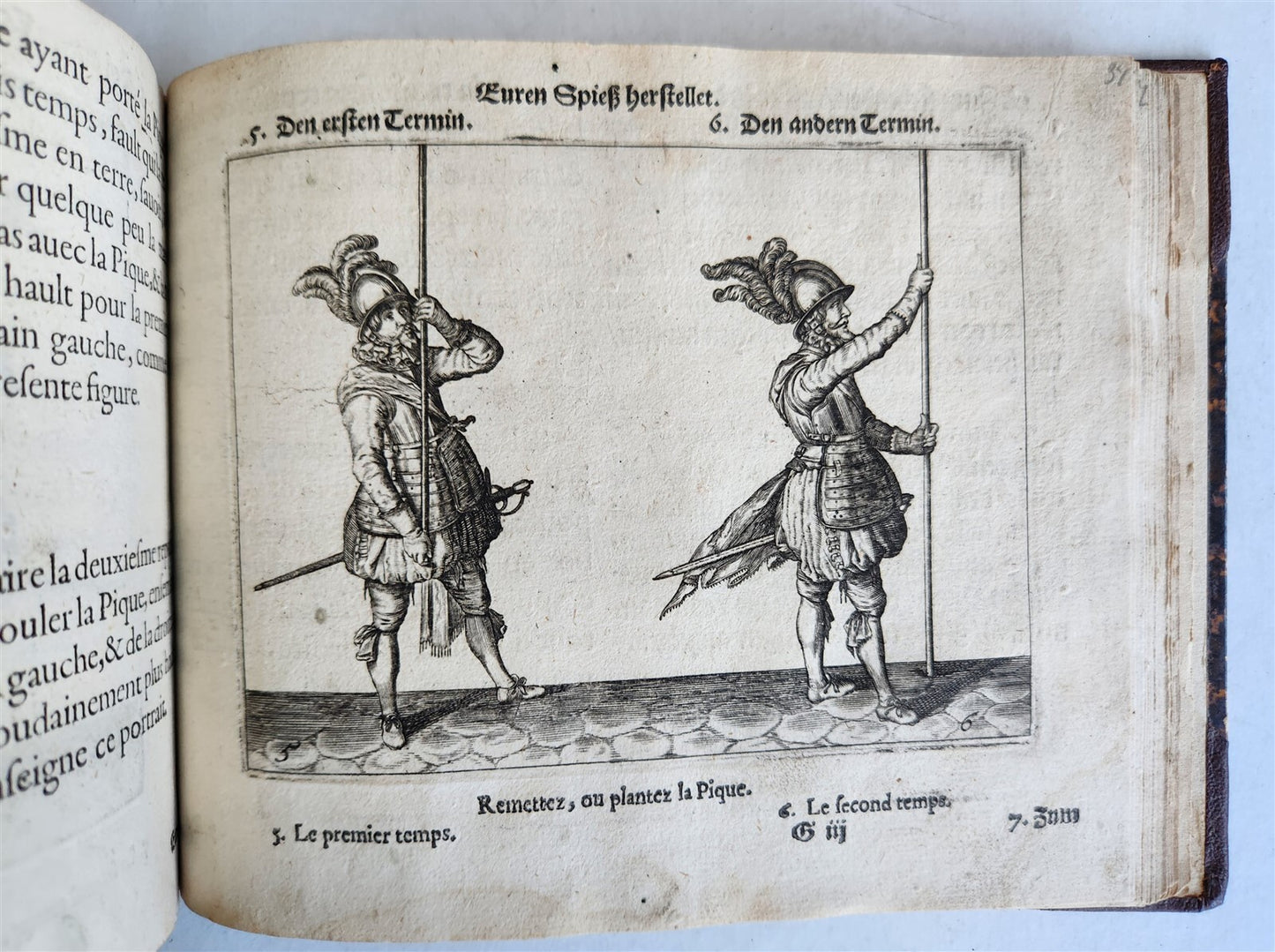 1664 ILLUSTRATED MILITARY WORK on TECHNIQUES for HANDLING MUSKET & PIKE antique