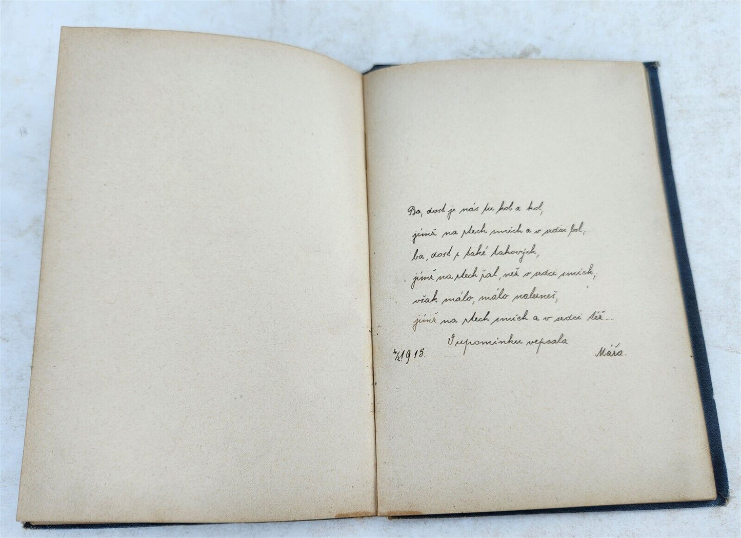 1912-18 ALBUM AMICORUM - MANUSCRIPT CZECH GERMAN BOOK antique POETRY ILLUSTRATED