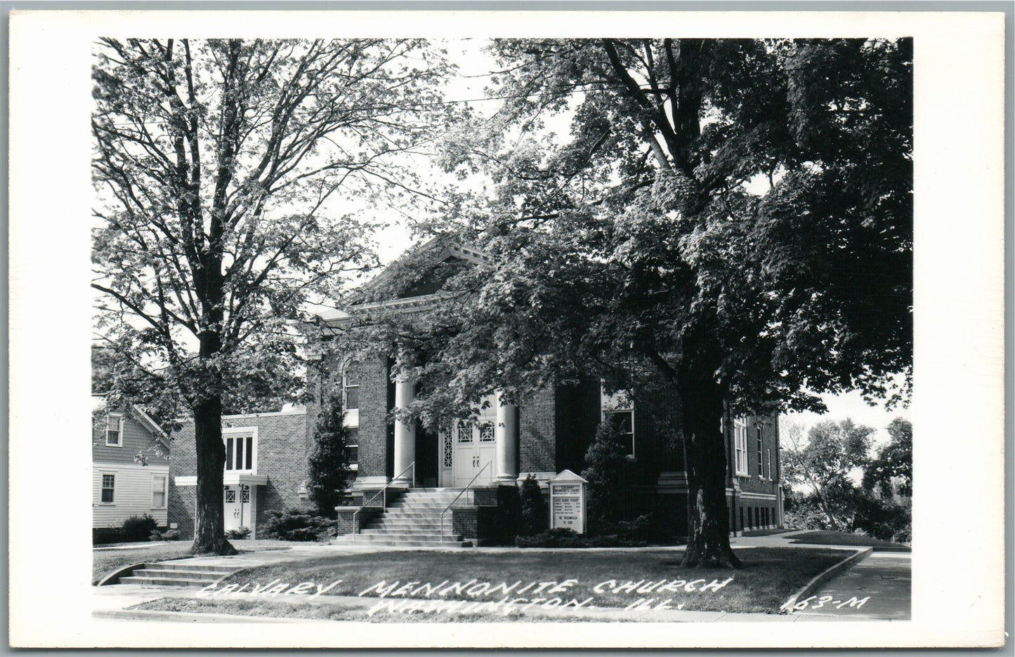 WASHINGTON IL MENNONITE CHURCH VINTAGE REAL PHOTO POSTCARD RPPC
