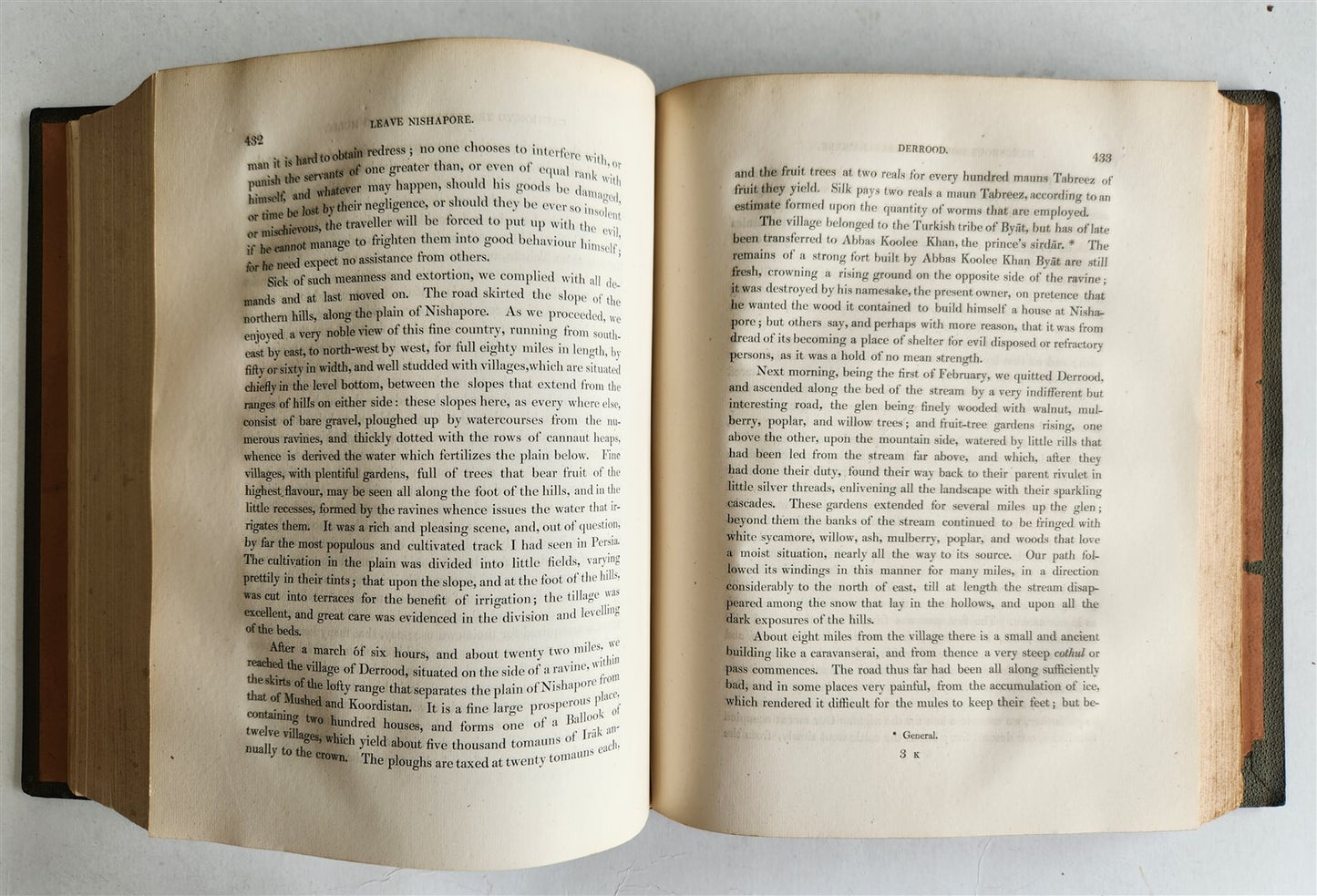 1825 NARRATIVE of a JORNEY INTO KHORSAN in the years 1821 & 1822 antique w/ MAP