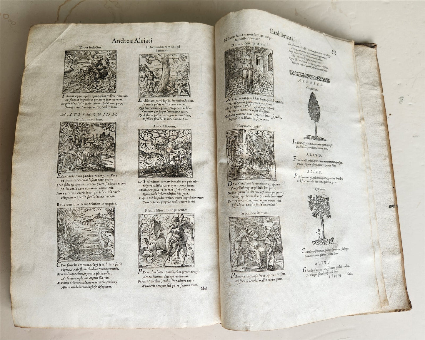 1560 ANDREA ALCIATO ILLUSTRATED FOLIO antique Alciati iuriscons. mediolanensis
