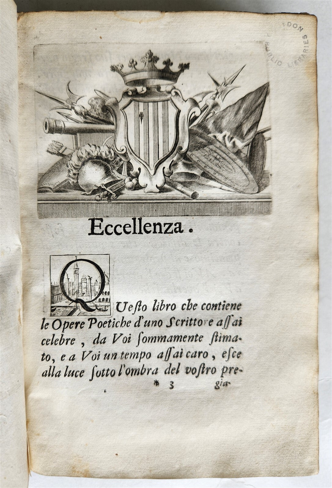1736 POETRY antique POESIE del SIGNOR ABATE DOMENICO LAZZARINI vellum bound
