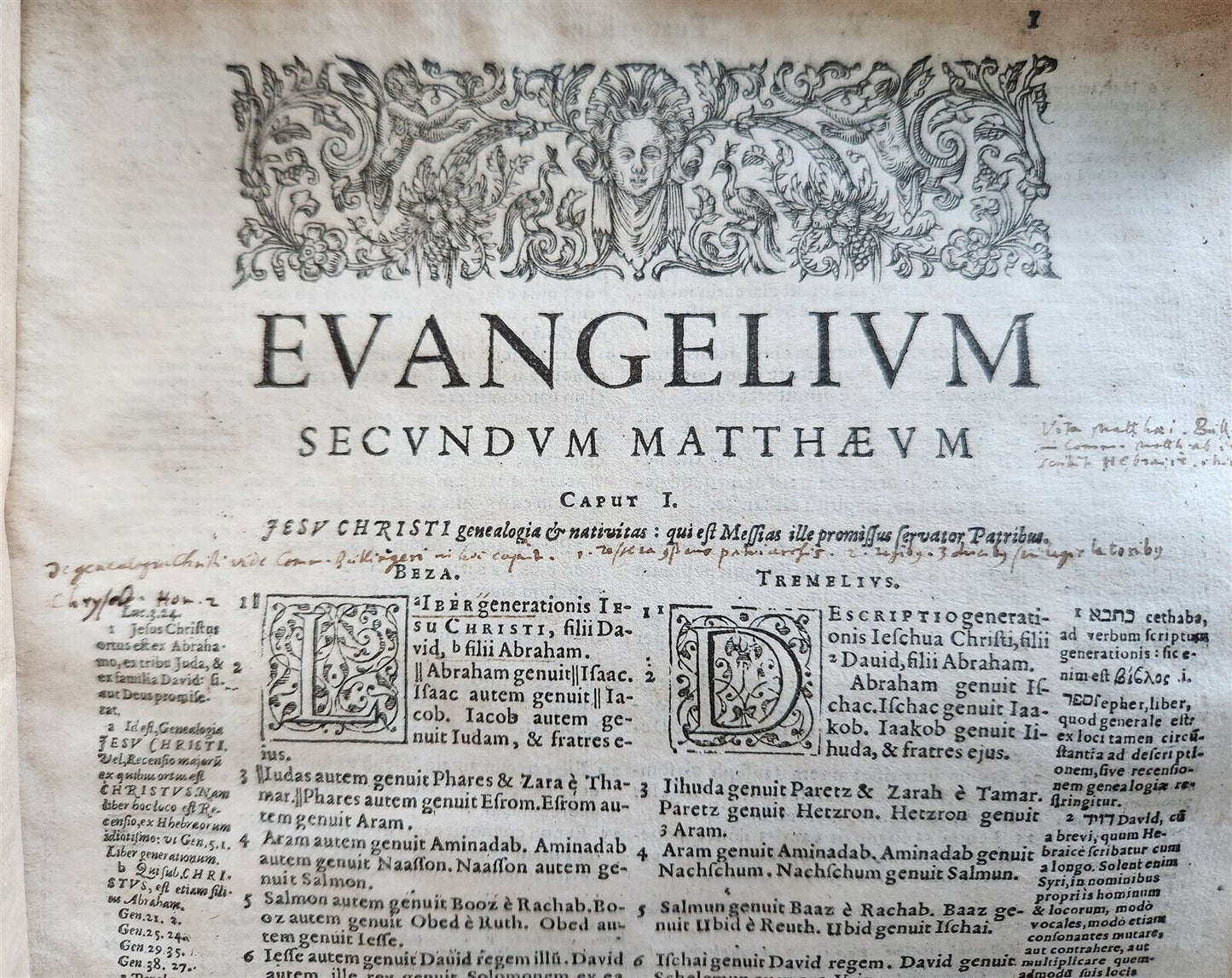 1585 BIBLE in LATIN printed in LONDON antique VELLUM 16th CENTURY NEW TESTAMENT
