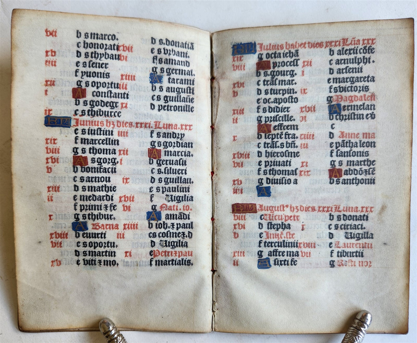 1519 BOOK of HOURS POST-INCUNABULA printed on VELLUM antique 16th CENTURY SCARCE