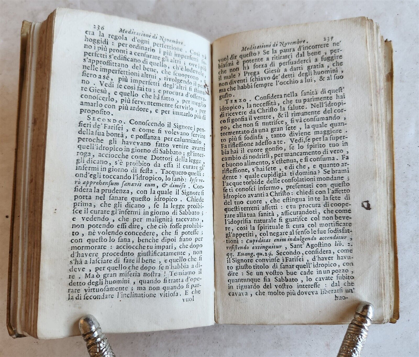 1705 MEDITATIONI SOPRA LA VITA di GIESU antique vellum bound