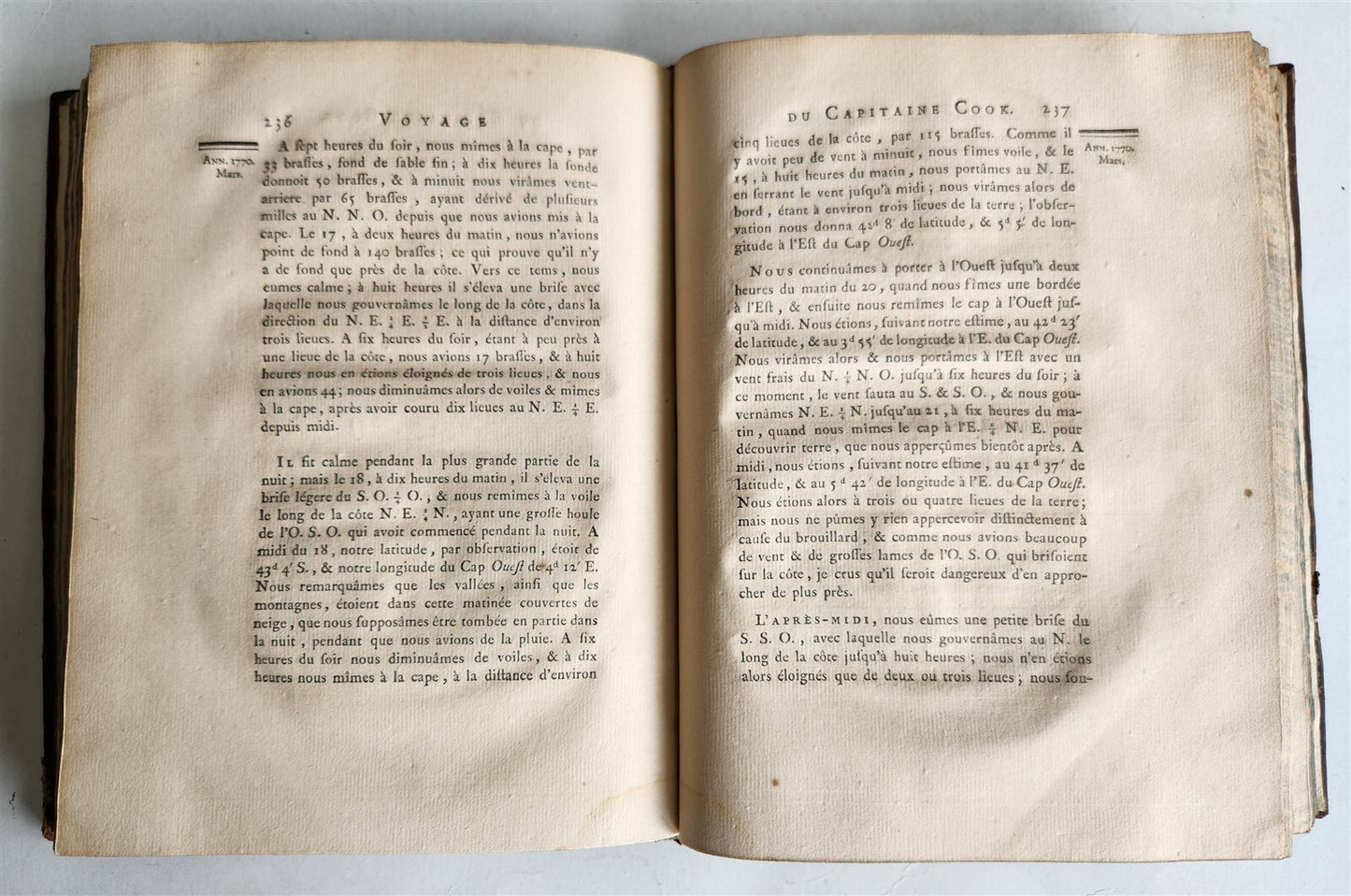 1774 RELATION des VOYAGES by J.HAWKESWORTH antique CAPT. JAMES COOK Vol. III