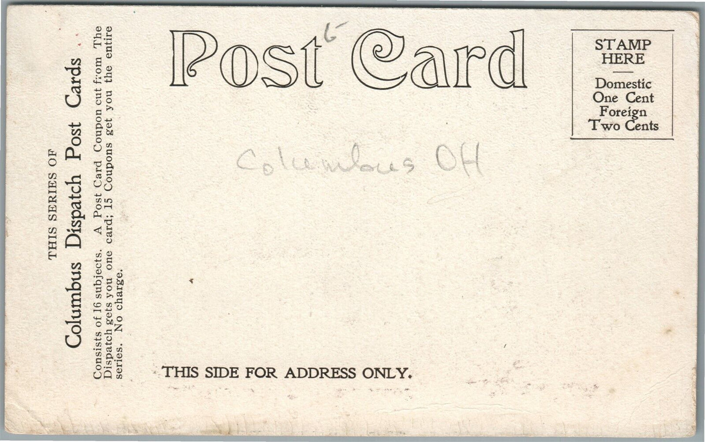 COLUMBUS OH ELK'S MEMORIAL GREEN LAWN CEMETERY ANTIQUE POSTCARD