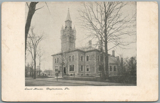 DOYLESTOWN PA COURT HOUSE UNDIVIDED ANTIQUE POSTCARD