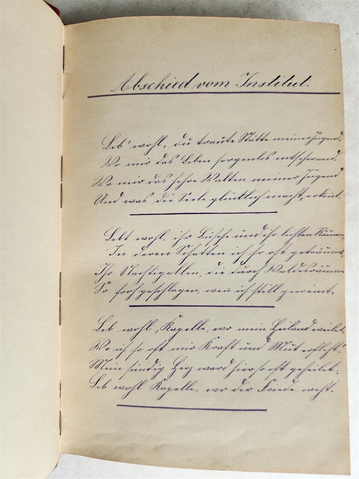 1890s ALBUM AMICORUM - MANUSCRIPT BOOK in GERMAN antique