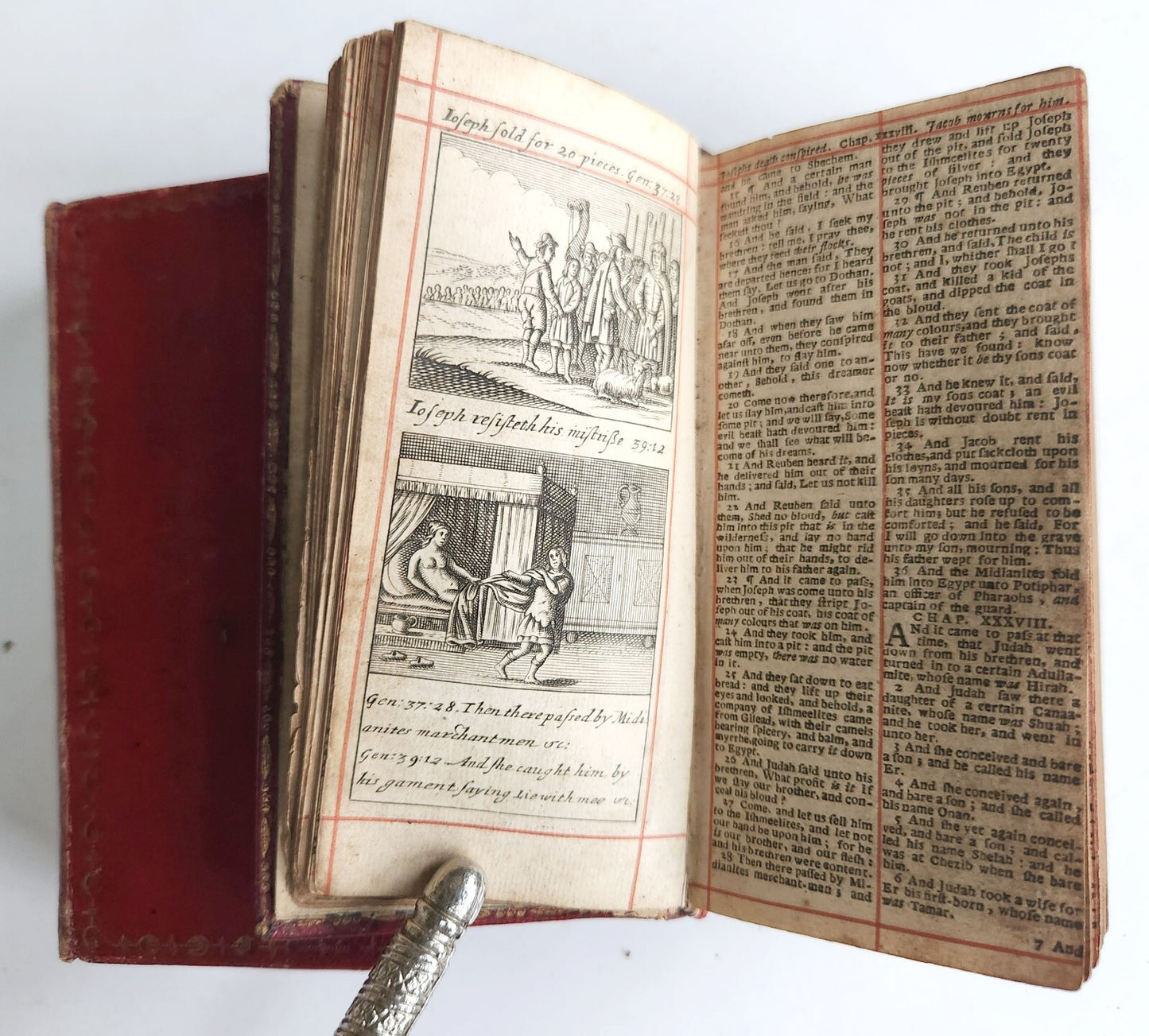 1684 BIBLE in ENGLISH ILLUSTRATED w/89 PLATES 2 VOLS OLD & NEW TESTAMENT antique