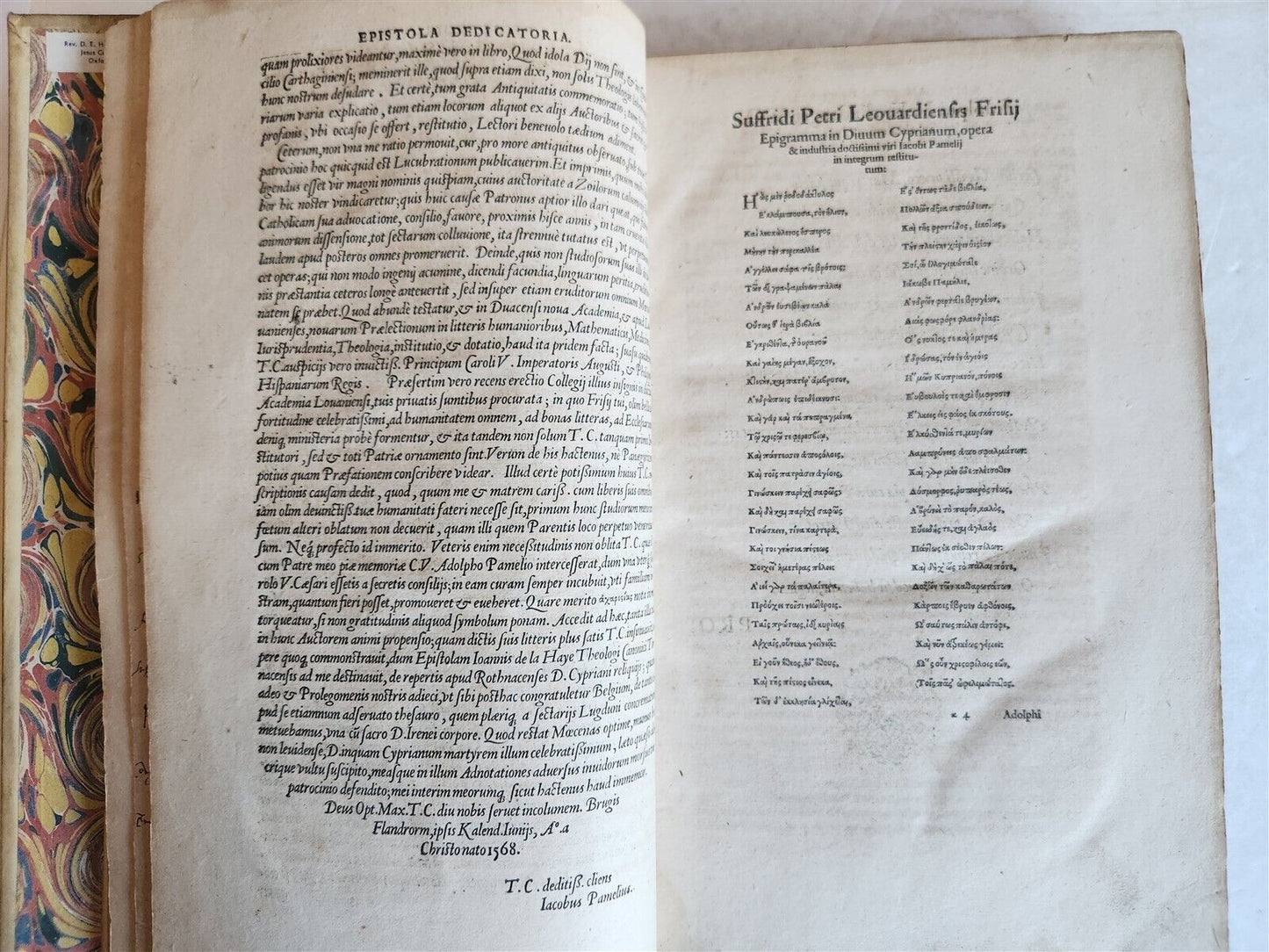 1568 WORKS of CYPRIAN Bishop of Carthage antique 16th CENTURY FOLIO VELLUM BOUND