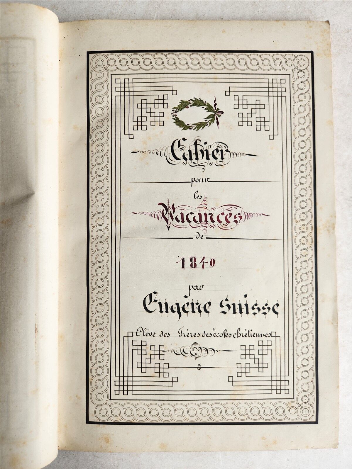 1840 MANUSCRIPT in FRENCH antique FOLIO 57 leaves
