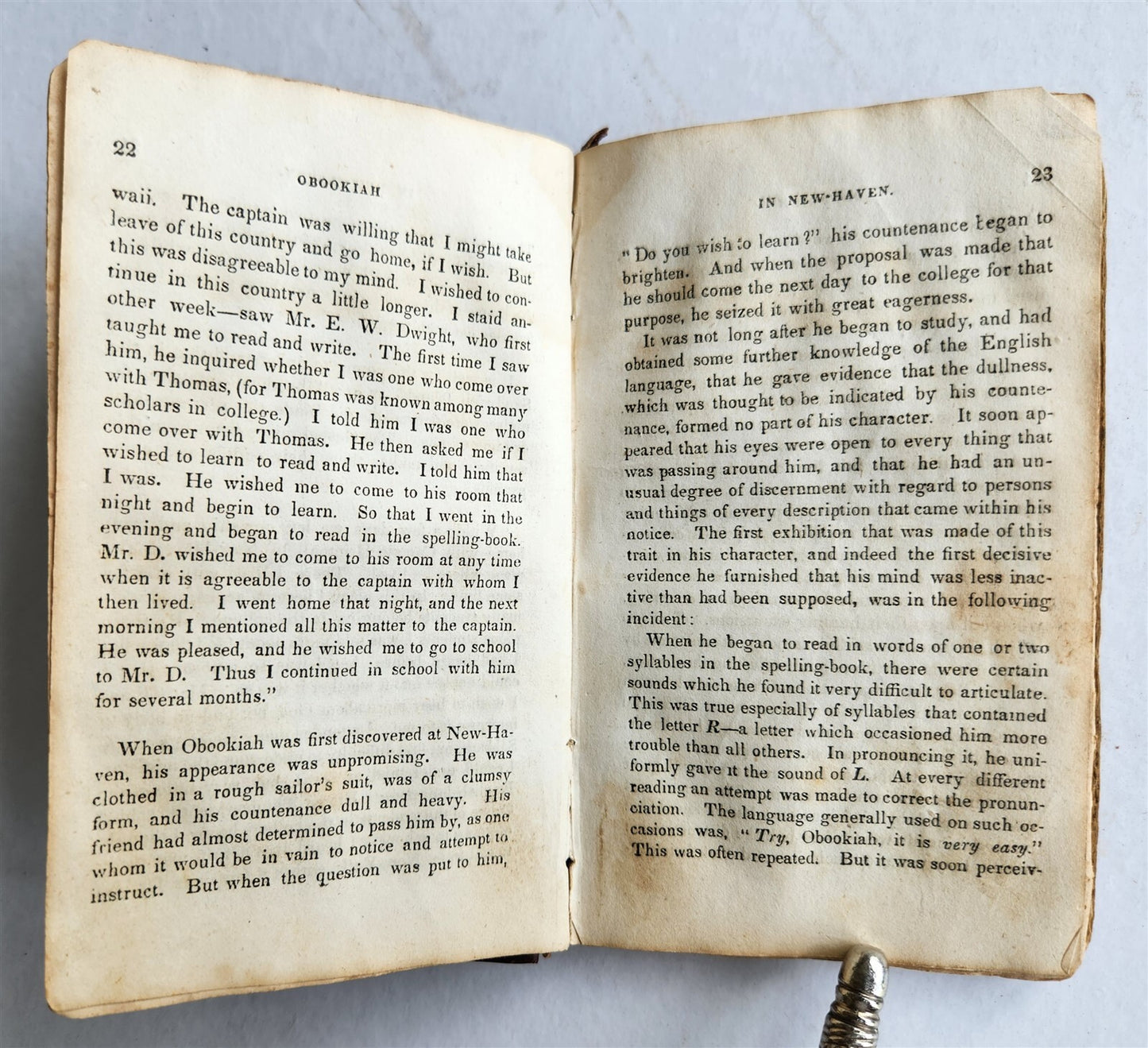 1830s HAWAII Memoirs of Henry Obookiah Native of Sandwich Islands AMERICANA