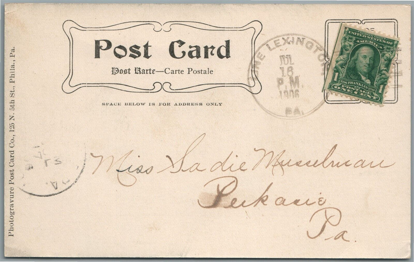 LANSDALE PA METHODIST CHURCH ANTIQUE POSTCARD