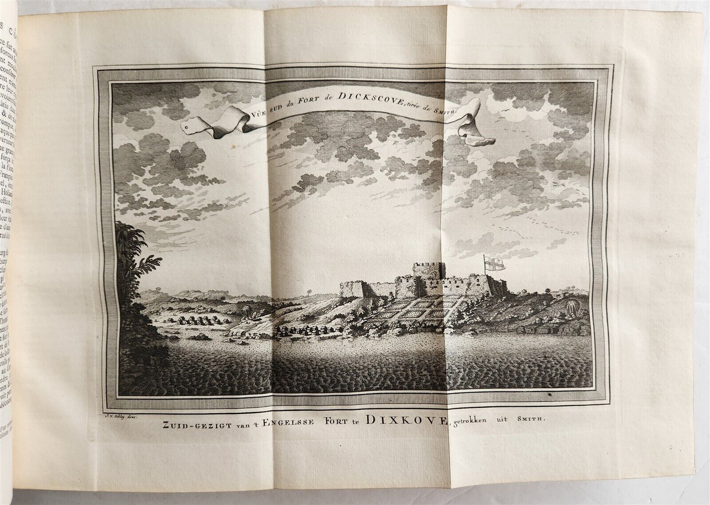 1748 TRAVELS TO AFRICA antique ILLUSTRATED Histoire generale des voyages vol. 5
